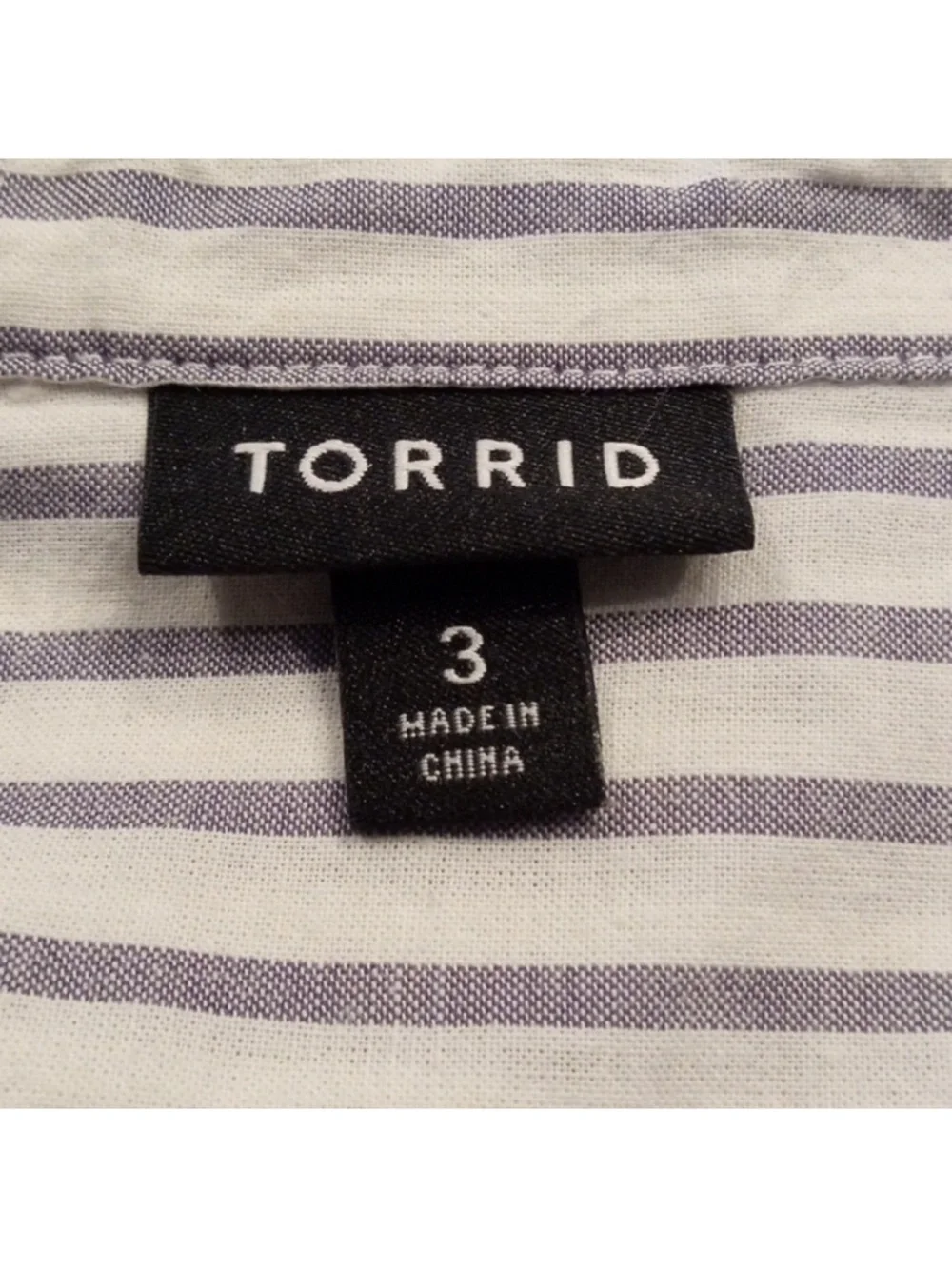 Torrid Striped Button Down Business Casual Dress Women's Top Size 3x - Picture 2 of 4